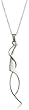 Dew Ladies' Sterling Silver 90W3HP Art Nouveau Pendant & 46cm Chain