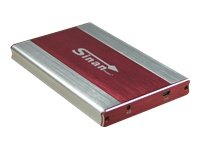 Inter-Tech L-2500 Aluminium Festplattengeh&auml;use (6,4 cm (2,5 Zoll) SATA, USB 2.0) rot Preisvergleich