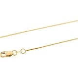 14K Yellow Gold Square Snake Chain - 18 inches