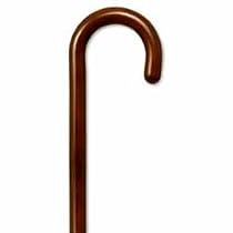 wooden walking Cane - This traditional walking cane can be used in either right or left hand. This cane is also known as hospital cane. It is made in solid wood, weight capacity 250 pounds, height 36-37 inches.