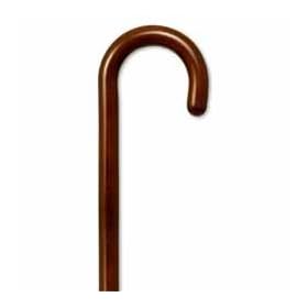 wooden walking Cane - This traditional walking cane can be used in either right or left hand. This cane is also known as hospital cane. It is made in solid wood, weight capacity 250 pounds, height 36-37 inches.
