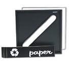 Recycling System Lid, Black, 2 x 15 Slot Opening for Paper or Newspaper SAF2987BL