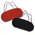 2 Schlafmasken im Set - Schwarz & Rot -2er Set Augenmaske