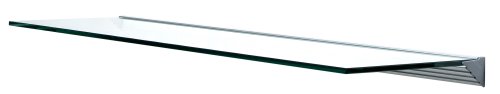 Wallscapes Glacier 12 by 48 by 3/8-Inch, Clear Glass, Shelf Kit #GL12030CLKIT