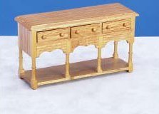 Childrens Toyshop  Toys : Dollhouse Miniature Oak Serving Table