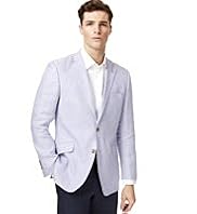 Savile Row Inspired Pure Linen 2 Button Hopsack Jacket