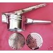 DELUXE STEEL + CHROME PLATED POTATO RICER OR FRUIT PRESS WITH FINE & MEDIUM DISCS