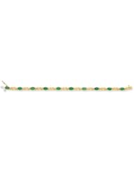 14k Yellow Gold Emerald Bracelet. Gold Wt- 7g. Carat Wgt- 5ct.