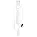 Chemglass CG-1714-02 Glass Cylindrical Style Graduated Addition Funnel, with 0-2mm PTFE Threaded Valve, 125mL Capacity