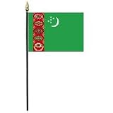 Turkmenistan Miniature Flag