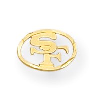 14k NFL San Francisco 49ers Earrings - JewelryWeb