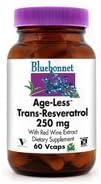 Bluebonnet.age Less Trans Resveratrol 250mg - 30vc. 6 Pack