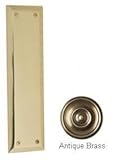 BRASS Accents A07-P5400-609 Quaker Push Plate 2-.75 in. x 10 in. Antique Brass