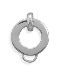 Sterling Silver Circle Charm Adapter Pendant