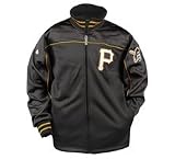 Pittsburgh Pirates Majestic Authentic Collection Road Warrior Jacket font colo