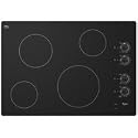 Whirlpool W5CE3024XB 30 Smoothtop Electric Cooktop 4 Radiant Elements, Hot Surface Indicator Light