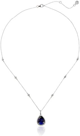 Crislu Platinum Plated Sterling Silver Cubic Zirconia Rhapsody Pendant