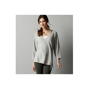 Buy Ann Taylor Loft Ladies Medium Melange Grey Lightweight Thermal Hooded Pullover by Ann Taylor LOFT