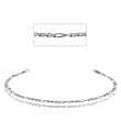 Fourteen Karat White Gold Figaro Ankle Bracelet with Lobster Clasp