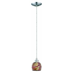 Eglo  87964A Sabana,  Nickel/Multi-Colored, 1-Light Pendant Light Fixture