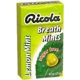 Ricola Breath Mints S/Free Lemon Mint-12 X 25 NEW SKU 163501