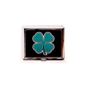 Outer Rebel Fashion Flasks and Smoking Accessories- Lucky Clover Stainless Steel Cigarette ID Case...