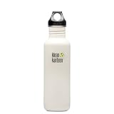Klean Kanteen 27-Ounce Classic Loop Cap Stainless Steel Water Bottle, Glacier White