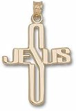 Jesus Cross 1 &acute; Pendant - 14KT Gold Jewelry - B0000DGM1W