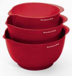 KitchenAid Professional Series Red Mixing Bowls, Set of 3