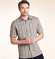 Blue Harbour Pure Linen Bold Striped Shirt
