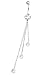 Stainless Steel Dangle Belly Ring with Clear CZ