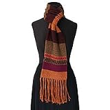NOVICA 100% alpaca wool scarf, 'Autumn Wine'