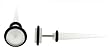 Fake Acrylic Clear Taper - 16g Wire Stud - 9mm - Sold as a Pair
