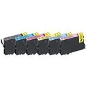 12 cartouches d'encre compatibles - 2 noir, 2 cyan, 2 magenta, 2 jaune, 2 rouge clair, 2 bleu clair - Equivalent aux cartouches originales Epson T0481, T0482, T0483, T0484, T0485, T0486 - Convient aux mod&egrave;les Epson Stylus Photo R 200, 210, 220, 300, 300M, 310, 320, 340, Stylus Photo RX 300, 500, 510, 600, 620, 630, 640, Inkjet Multifonction PM-A 870, PM-D 770