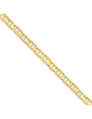 14k Gold 6.25mm Concave Anchor Chain 9 Inches