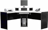 Ameriwood L-Shaped Work Center, Gray/Black