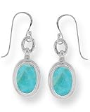 Boma Oval Turquoise Dangle Earrings
