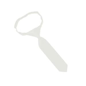 Solid Color 8 Inch Infant Pretied Tie - White