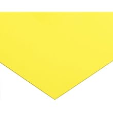 PVC (Polyvinyl Chloride) Sheet, Opaque Yellow, Standard Tolerance, Meets L-P-535 Specifications