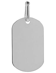 Sterling Silver Dog Tag Small Size 1 3/16 small size