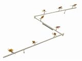 12V Halogenstrahler verstellbar mit Echtkristall-Aufsätzen “Sakura”, 8 flg mit zwei Gelenken