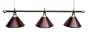 61" Metal Pool Table Light Billiard Lamp Burgundy and Brass