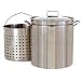 Bayou Classic 1124 24-Quart All Purpose Stainless Steel Stockpot with Steam and Boil Basket