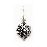 Sterling Silver Antique Filigree Ying and Yang Earrings