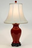 Traditional Oxblood Red Porcelain Table Lamp