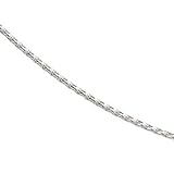 14K White Gold Diamond Cut Wheat Chain - 7 inches