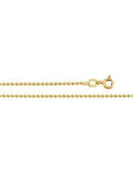 Solid Bead Chain 14K Gold Yellow Ch119 18 Inch