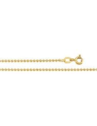 Solid Bead Chain 14K Gold Yellow Ch119 24 Inch