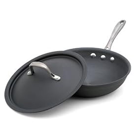 Click here to buy Calphalon Commercial Hard-Anodized 9-Inch 2-Quart Chefs Skillet with Lid by Calphalon.