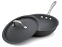 Calphalon Commercial Hard-Anodized 9-Inch, 2-Quart Chef's Skillet with Lid